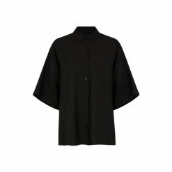 F&F Textured Satin Black Shirt -F&F Shop unnamed file 2608