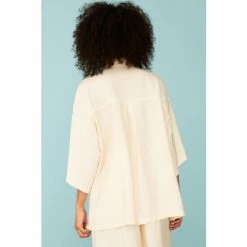 F&F Cream Textured Satin Shirt -F&F Shop unnamed file 2612