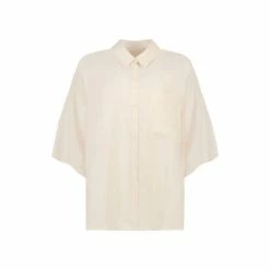 F&F Cream Textured Satin Shirt -F&F Shop unnamed file 2614
