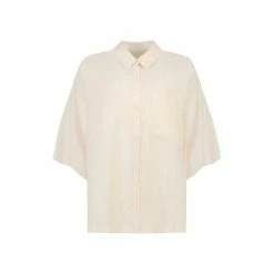 F&F Cream Textured Satin Shirt -F&F Shop unnamed file 2615