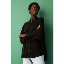 F&F Black Premium Button Shirt -F&F Shop unnamed file 2624