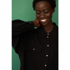 F&F Black Premium Button Shirt -F&F Shop unnamed file 2625