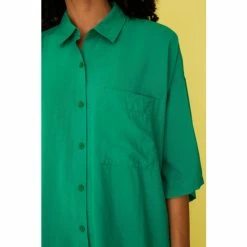 F&F Green Satin Co-Ord Top -F&F Shop unnamed file 2631