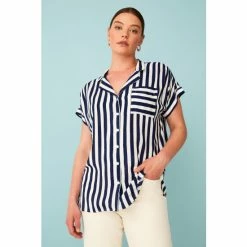 F&F Blue Lightweight Stripe Shirt