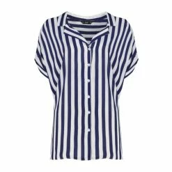 F&F Blue Lightweight Stripe Shirt -F&F Shop unnamed file 2638