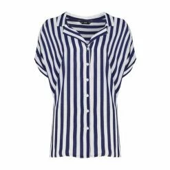 F&F Blue Lightweight Stripe Shirt -F&F Shop unnamed file 2639