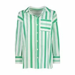 F&F Green Stripe Poplin Shirt -F&F Shop unnamed file 2664