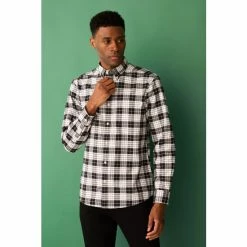 F&F Black Mono Check Oxford Shirt 4 F&F Black Mono Check Oxford Shirt -F&F Shop unnamed file 2667