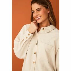F&F Cream Cord Shirt 5 F&F Cream Cord Shirt -F&F Shop unnamed file 2691