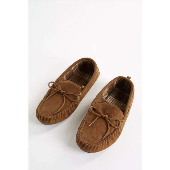 unnamed-file-2729.jpg F&F Moccasin Brown Check Lace Up Slippers -F&F Shop unnamed file 2729