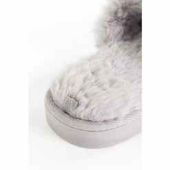 F&F Grey Chunky Faux Fur Mules -F&F Shop unnamed file 2746