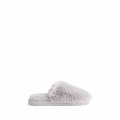 F&F Grey Chunky Faux Fur Mules -F&F Shop unnamed file 2747