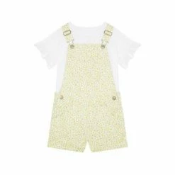 F&F Natural Ditsy Floral Bibshort And T-Shirt Set -F&F Shop unnamed file 276