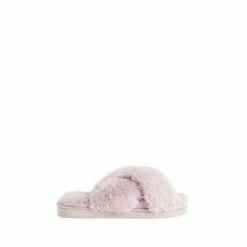 F&F Pink Faux Fur Crossover Chunky Slippers 5 F&F Pink Faux Fur Crossover Chunky Slippers -F&F Shop unnamed file 2765