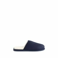 F&F Navy Blue Butted Seam Slippers
