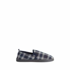 F&F Navy Blue Dom Check Slippers