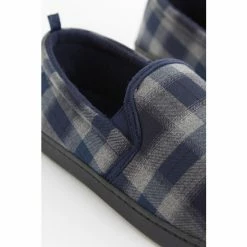 F&F Navy Blue Dom Check Slippers -F&F Shop unnamed file 2776
