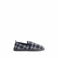 F&F Navy Blue Dom Check Slippers -F&F Shop unnamed file 2777
