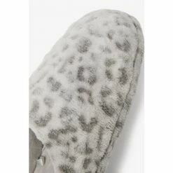 F&F Grey Leopard Mule Slippers -F&F Shop unnamed file 2785