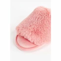 F&F Pink Faux Fur Backstrap Slippers 4 F&F Pink Faux Fur Backstrap Slippers -F&F Shop unnamed file 2789