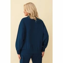F&F Blue Premium Zip Placket Sweatshirt 4 F&F Blue Premium Zip Placket Sweatshirt -F&F Shop unnamed file 2822