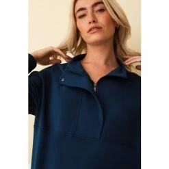 F&F Blue Premium Zip Placket Sweatshirt 5 F&F Blue Premium Zip Placket Sweatshirt -F&F Shop unnamed file 2823