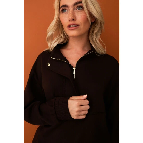 unnamed-file-2829.jpg F&F Premium Zip Placket Brown Sweatshirt -F&F Shop unnamed file 2829