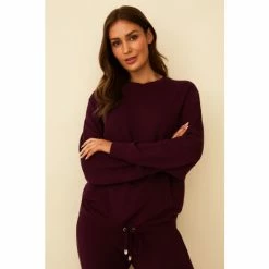 F&F Purple Rib Detail Sweatshirt