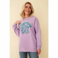 F&F Purple Botanique Sweatshirt