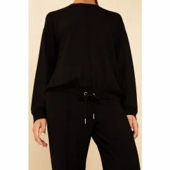 F&F Daniella Black Pintuck Crew Sweatshirt 5 F&F Daniella Black Pintuck Crew Sweatshirt -F&F Shop unnamed file 2883