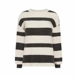 F&F Cosy Mono Stripe Balloon Sleeve Black Top 6 F&F Cosy Mono Stripe Balloon Sleeve Black Top -F&F Shop unnamed file 2900