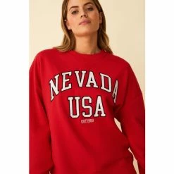 F&F Red Nevada Embroidered Sweatshirt 5 F&F Red Nevada Embroidered Sweatshirt -F&F Shop unnamed file 2905