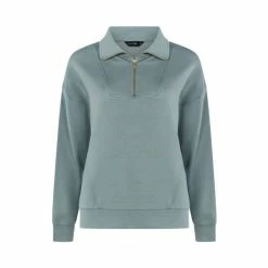 F&F Green Half Zip Bubblehem Bodie Sweat Top