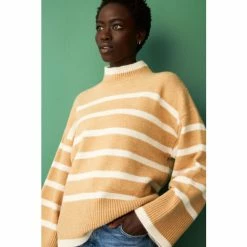 F&F Natural Turtleneck Stripe Jumper -F&F Shop unnamed file 2960