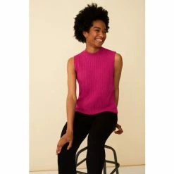 F&F Pink Rib Turtle Neck Tank 4 F&F Pink Rib Turtle Neck Tank -F&F Shop unnamed file 2977