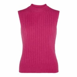 F&F Pink Rib Turtle Neck Tank 6 F&F Pink Rib Turtle Neck Tank -F&F Shop unnamed file 2979