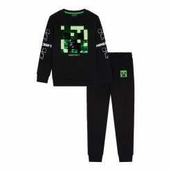 F&F Black Minecraft Sequin Sweat Set -F&F Shop unnamed file 298