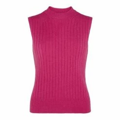 F&F Pink Rib Turtle Neck Tank 7 F&F Pink Rib Turtle Neck Tank -F&F Shop unnamed file 2980