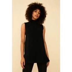 F&F Black Longline Tunic Jumper