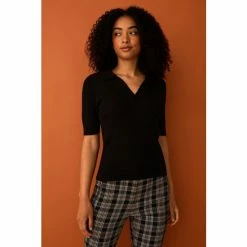 F&F Trophy Collar Black Jumper