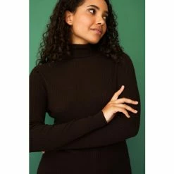 F&F Brown Rib Roll Neck Jumper -F&F Shop unnamed file 3039