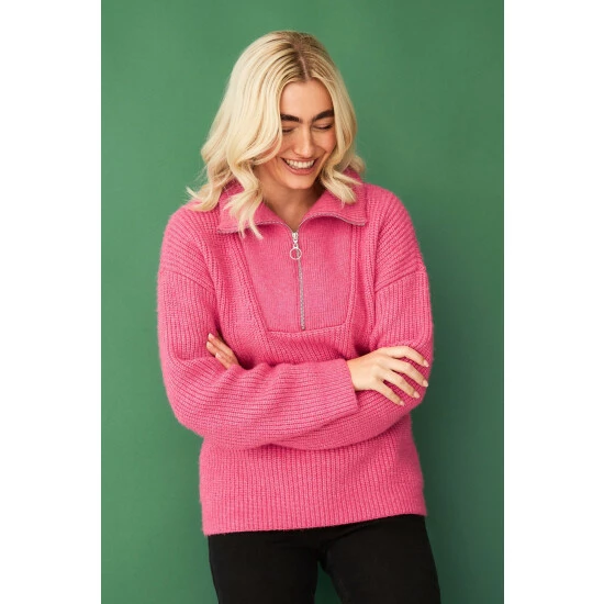 unnamed-file-3056.jpg F&F Pink Zip Funnel Neck Jumper -F&F Shop unnamed file 3056