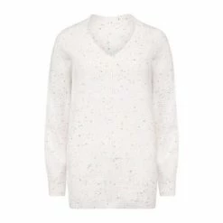 F&F Cream V-Neck Neppy Jumper -F&F Shop unnamed file 3065