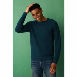 F&F Teal Green Cotton Texture Knitted Jumper -F&F Shop unnamed file 3074