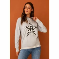 F&F Silver Leopard Star Hoodie