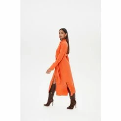F&F FW Bridge Orange Kiera Wrap Midi Dress -F&F Shop unnamed file 352