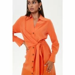 F&F FW Bridge Orange Kiera Wrap Midi Dress -F&F Shop unnamed file 353