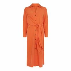 F&F FW Bridge Orange Kiera Wrap Midi Dress -F&F Shop unnamed file 357