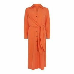 F&F FW Bridge Orange Kiera Wrap Midi Dress -F&F Shop unnamed file 358