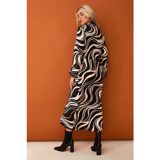 unnamed-file-375.jpg F&F Black Mono Swirl Print Satin Wrap Midi Dress -F&F Shop unnamed file 375